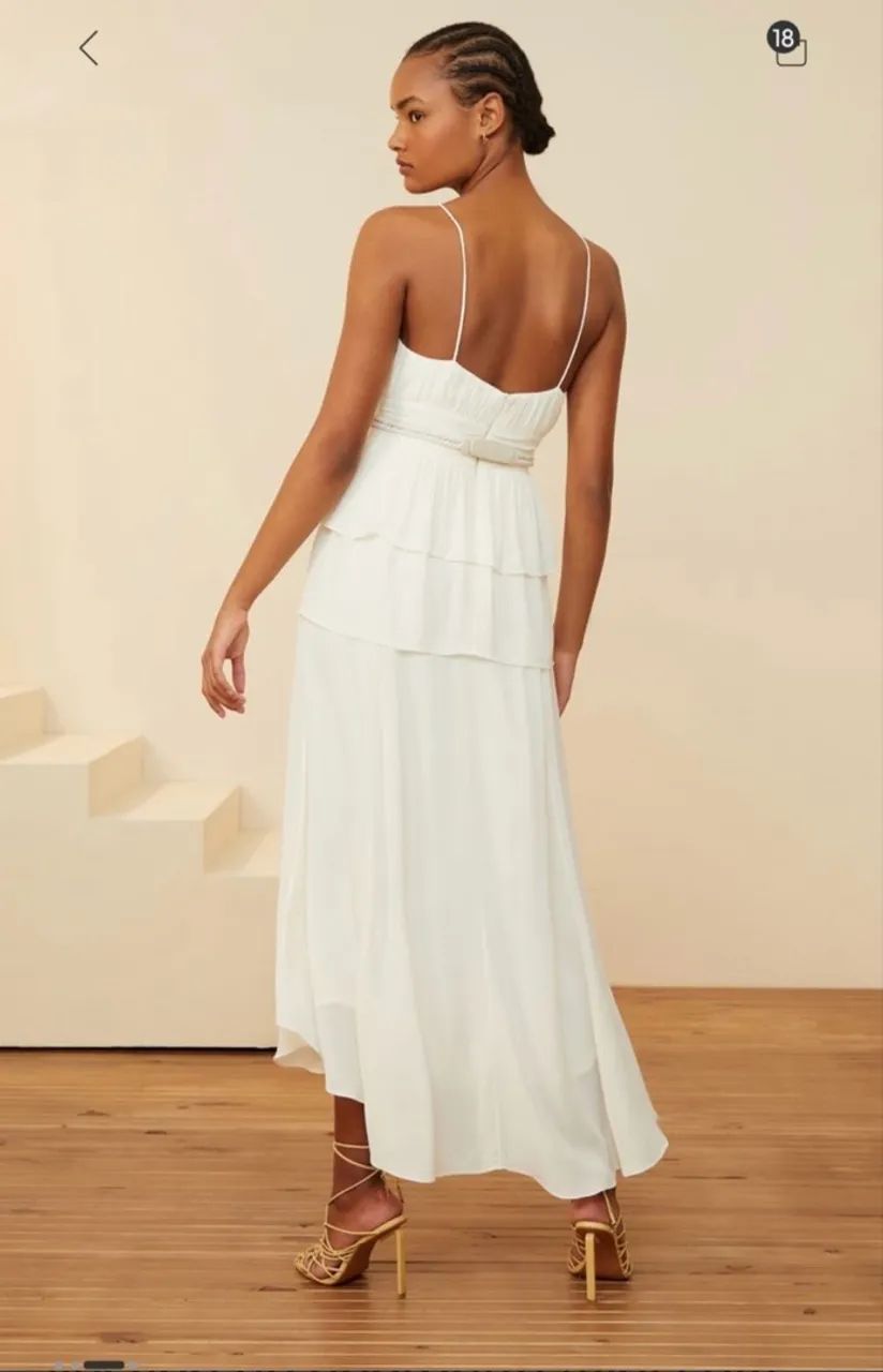 vestido animale - midi offwhite - Foto 3