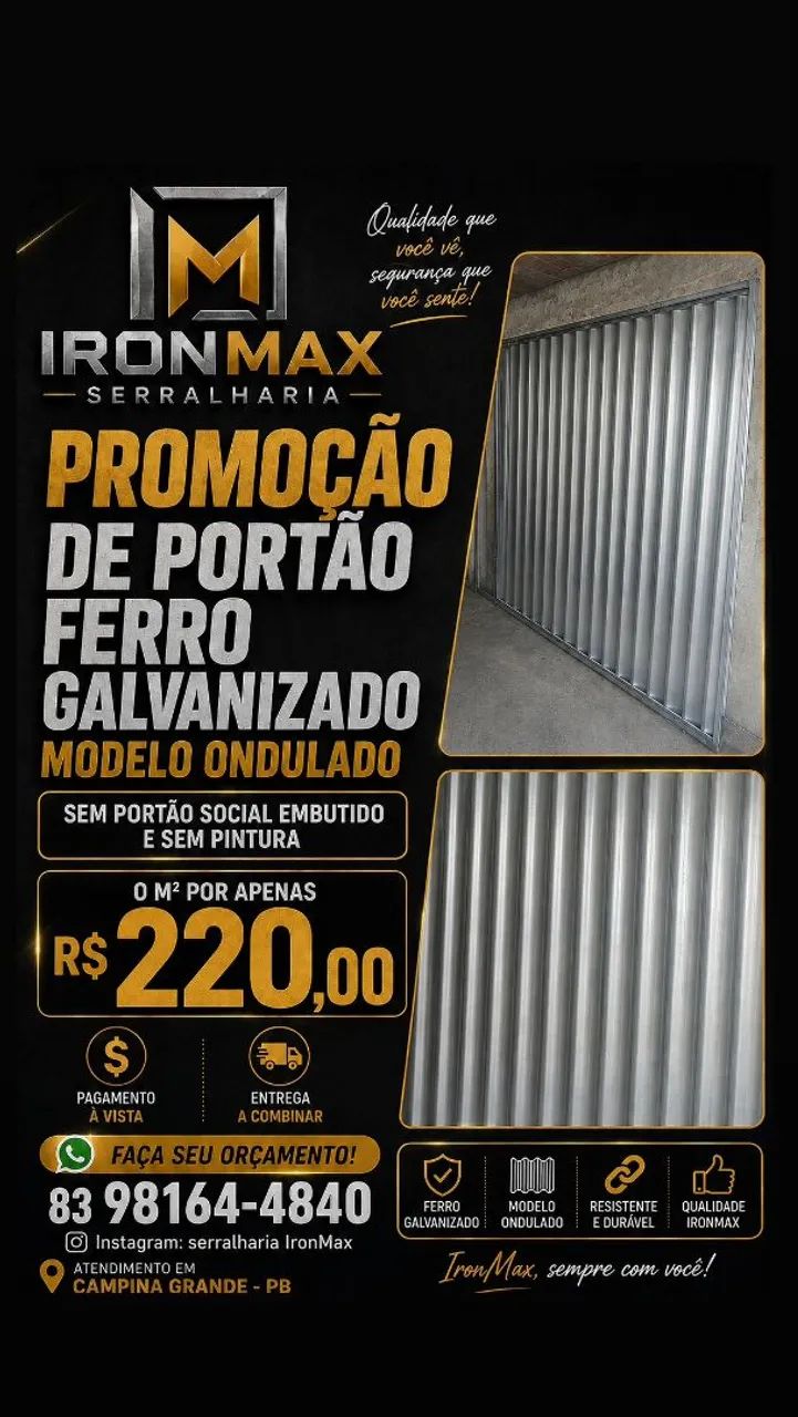 PROMOÇÃO DE PORTÃO 