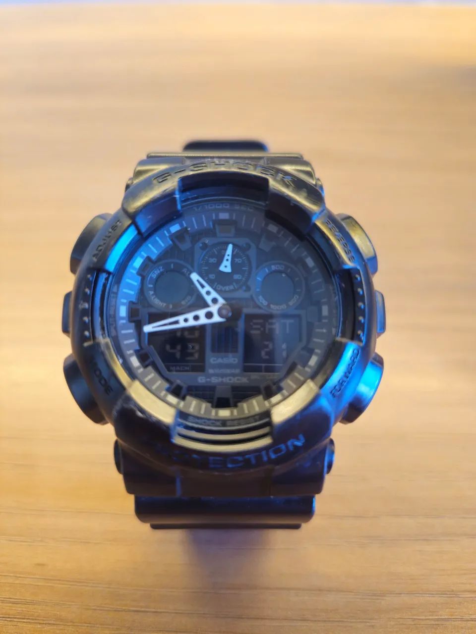 Casio G-Shock GA-100-1A1 Original - Preto - Analógico/Digital