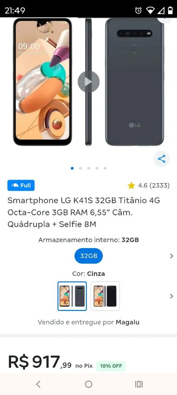 Celular LG K41S - Foto 4