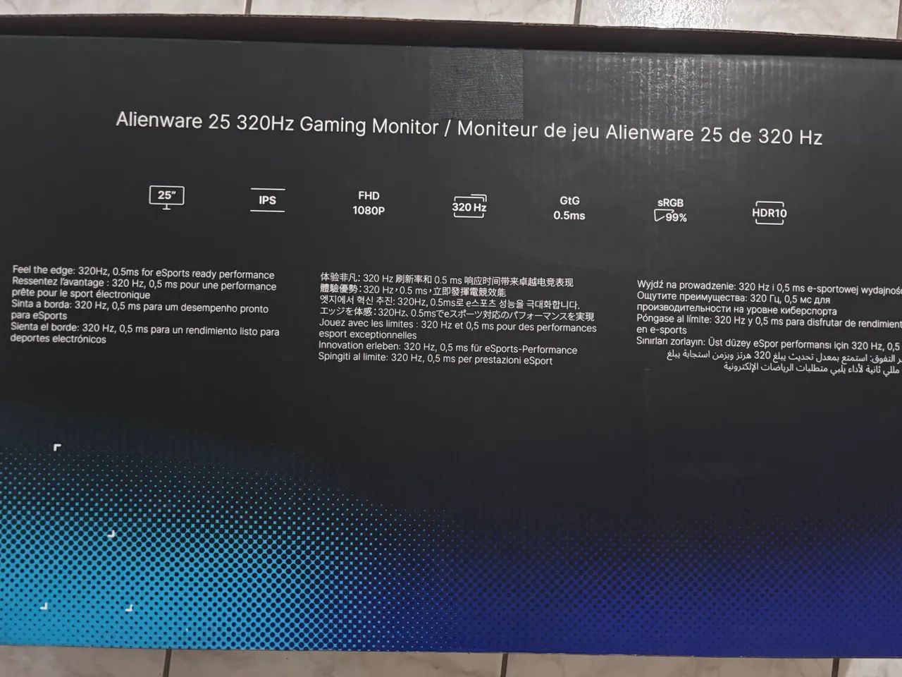 Monitor Alienware 25 pol 320hz + suporte articulado - Foto 2