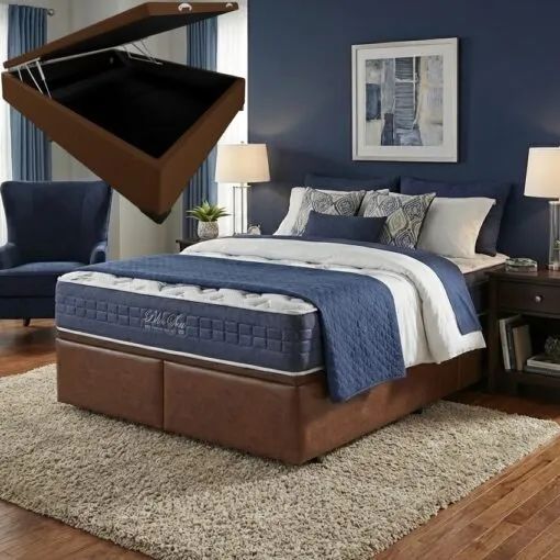 Cama Box Queen Sea Blue D28. Pronta Entrega. 1401 - Foto 2