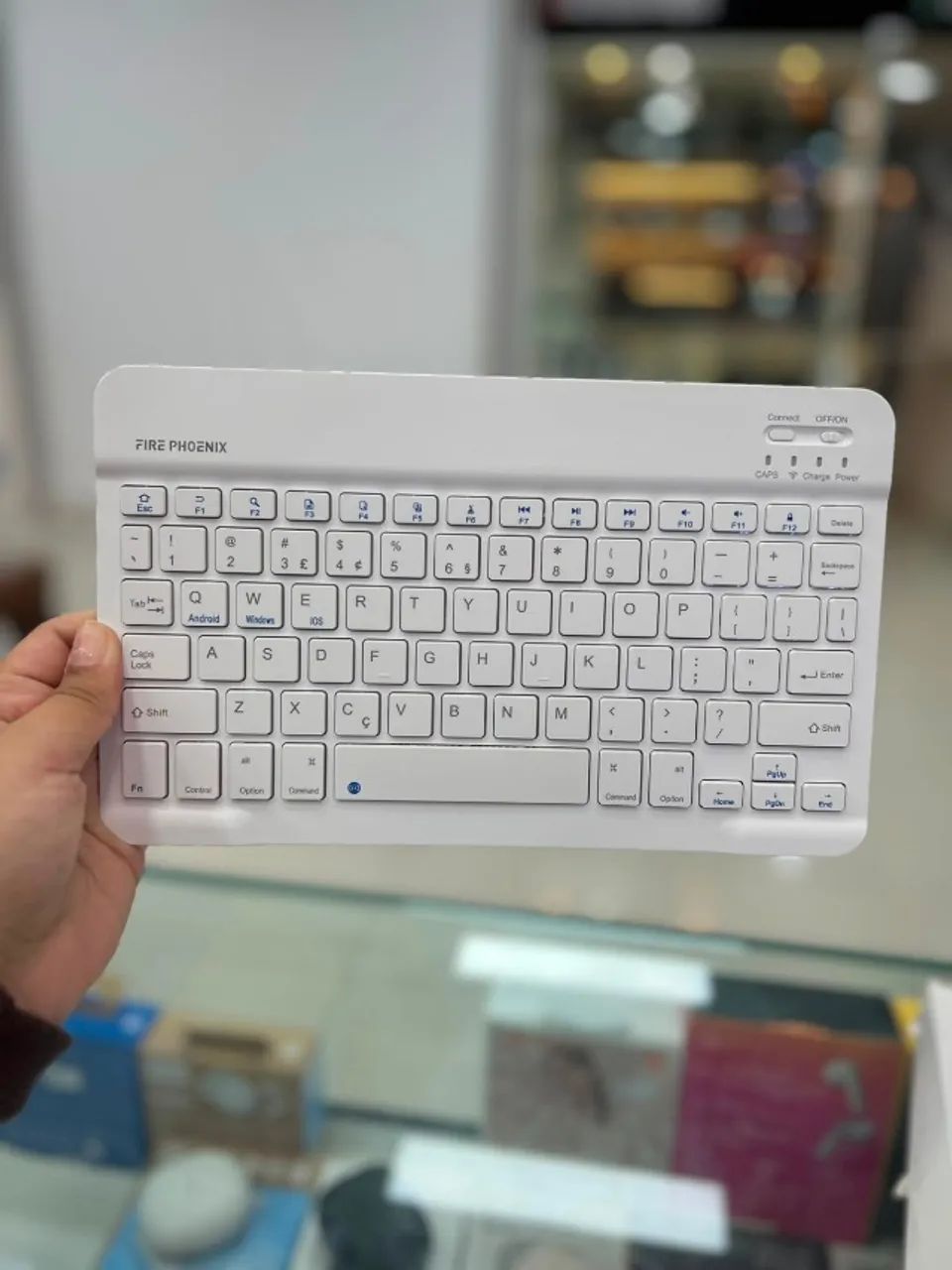 KIT TECLADO E MOUSE SEM FIO BLUETOOTH FIRE PHOENIX - Foto 2