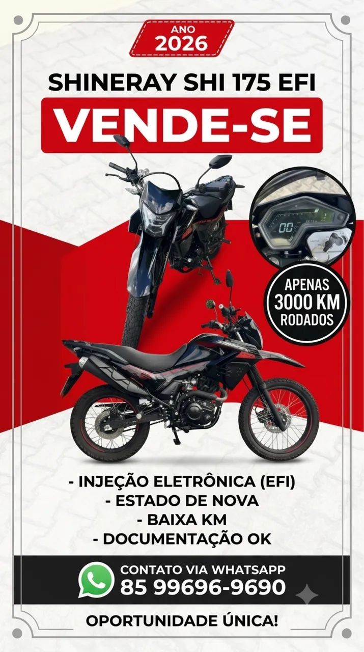 Moto SHI 175cc 3000 km  - Foto 2