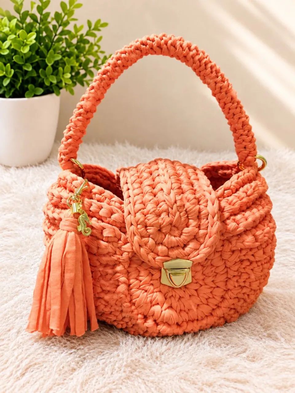 Bolsa em fio de malha  - Foto 3