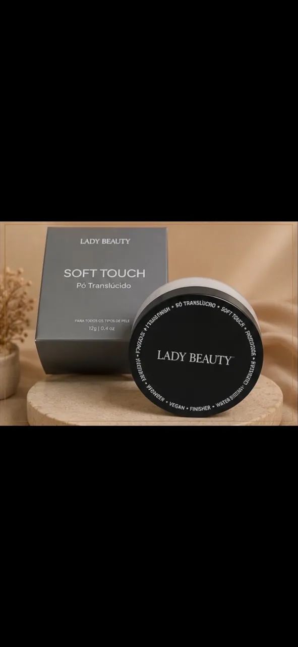 Pó Translúcido Lady Beauty Soft Touch | Acabamento Matte