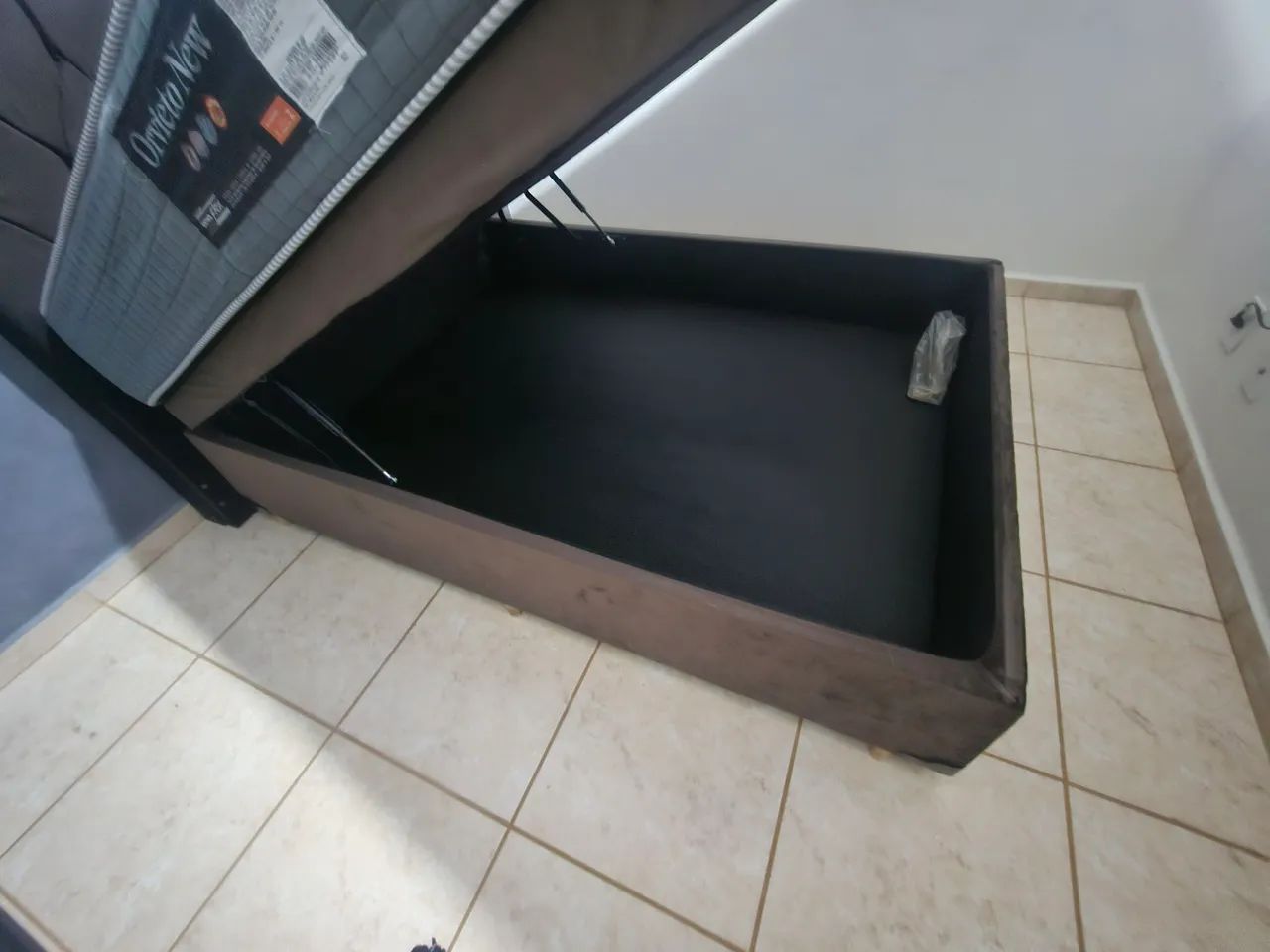 Cama box casal baú com cabeceira  - Foto 3