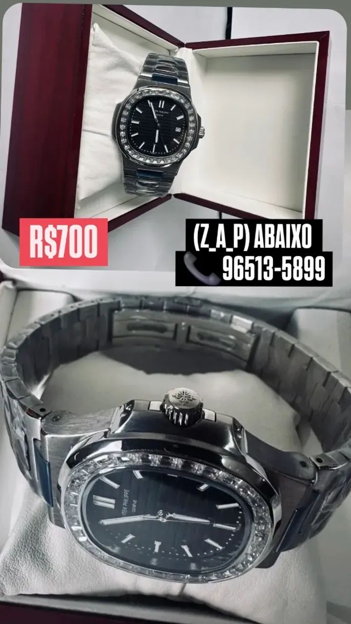 Relógio PATEK PHILIPPE NAUTILUS AUTOMÁTICO COM PEDRAS CRAVEJADAS - Foto 3