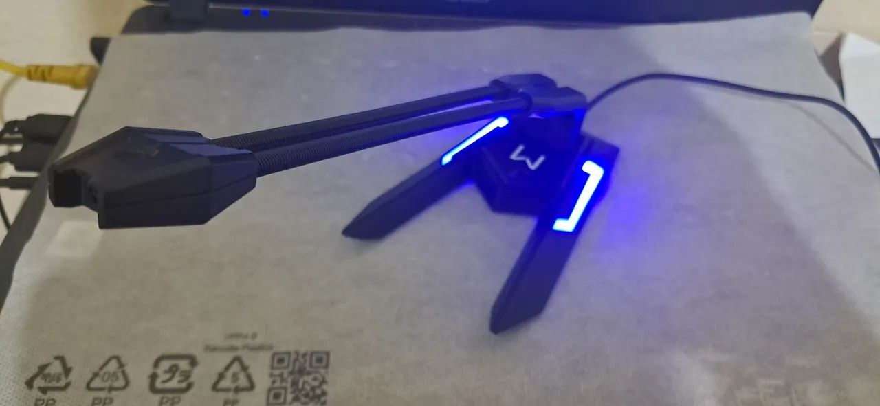Microfone Gamer Olier Usb Led Preto Warrior - Ph255 - Foto 2