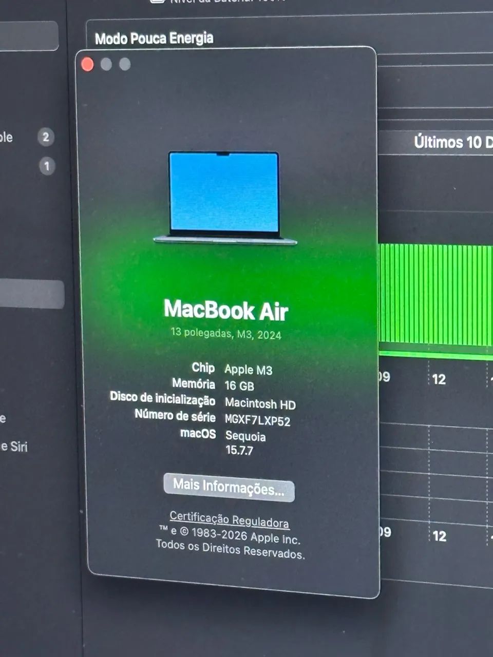 MacBook Air 13" M3 com 16GB RAM e 256GB ssd - Foto 2