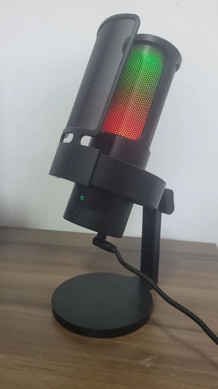 Microfone condensador USB FIFINE A8 PLUS Ampligame RGB