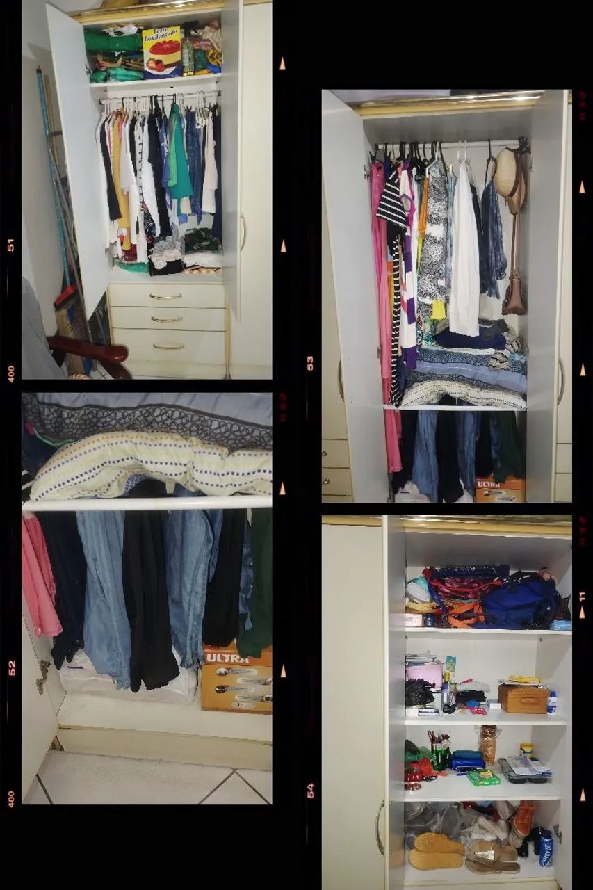 Guarda roupa usado com 6 portas e 6 gavetas. - Foto 3