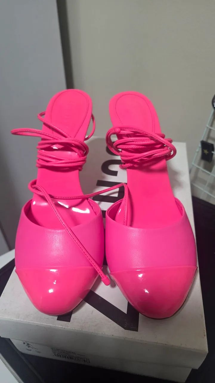 Scarpin Schutz Couro Rosa - Foto 2