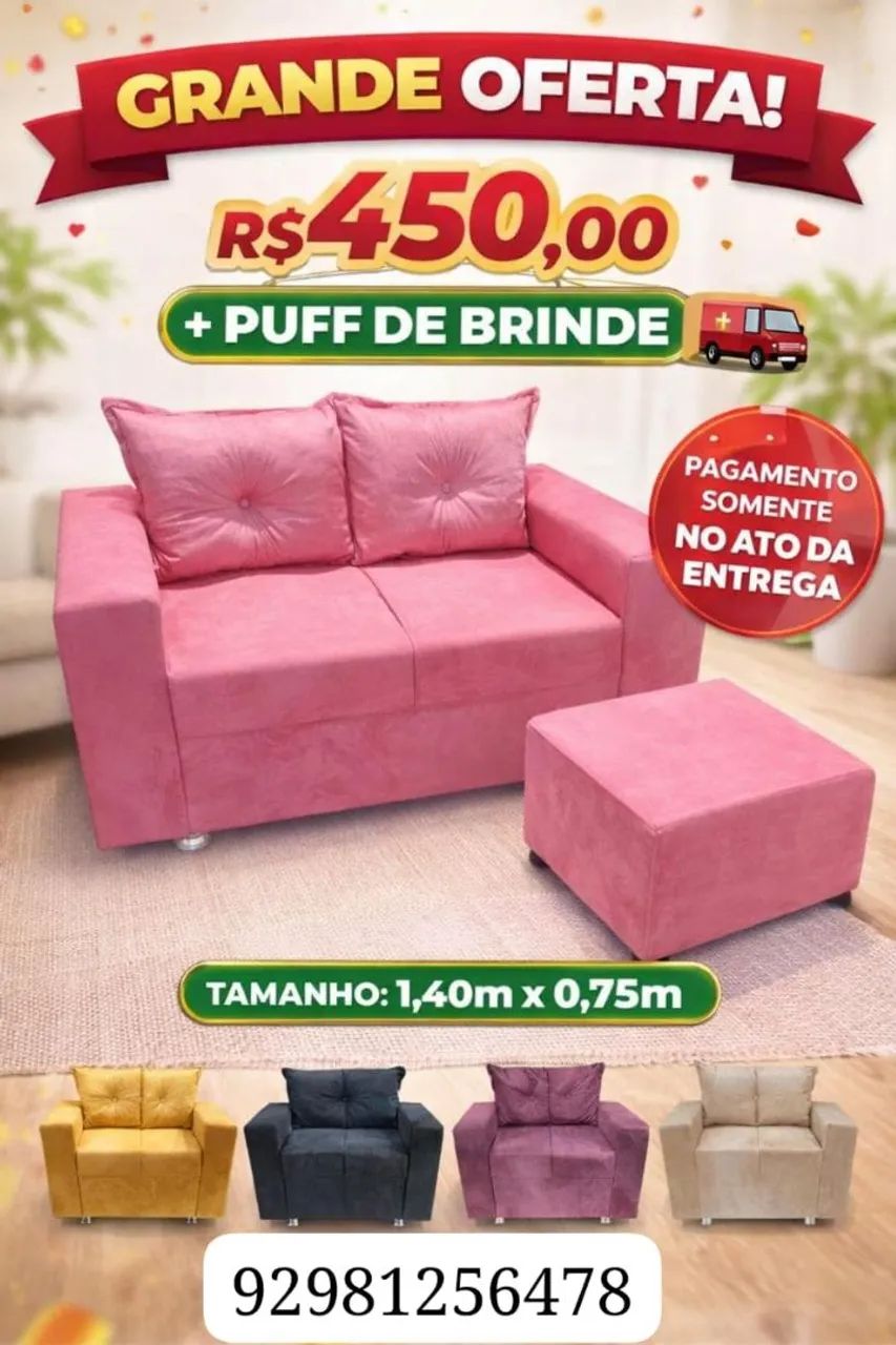 SOFÁ COM ALMOFADAS  - Foto 2