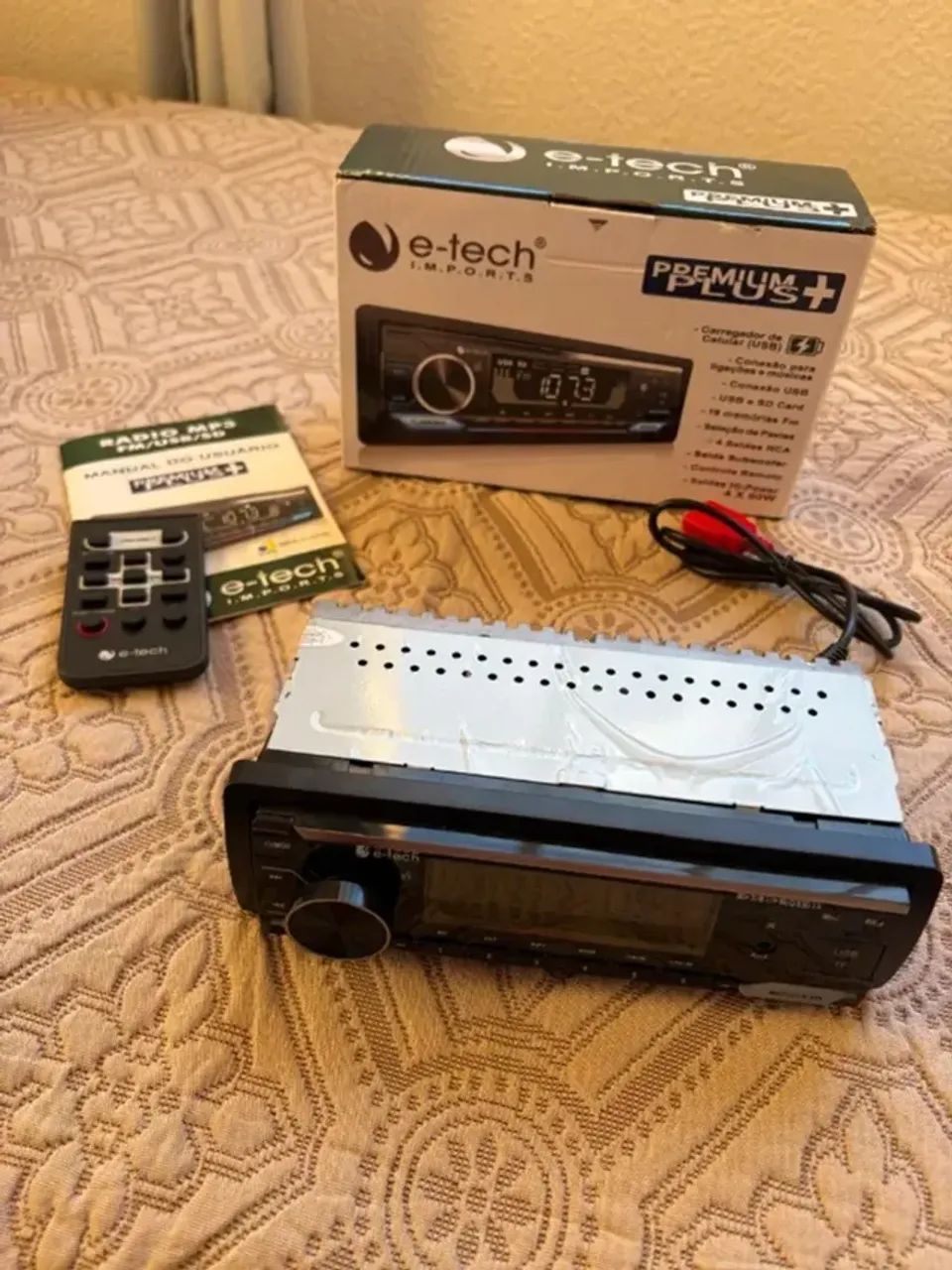 Som Automotivo E-tech Mp3 Premium Plus Usb Bluetooth 4x60w - Foto 2
