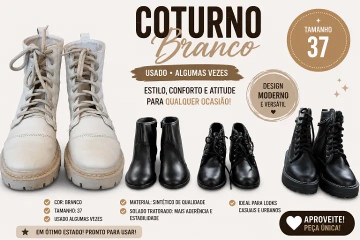 KIT DE BOTAS E COTURNOS CANO CURTO - NOVOS NA CAIXA