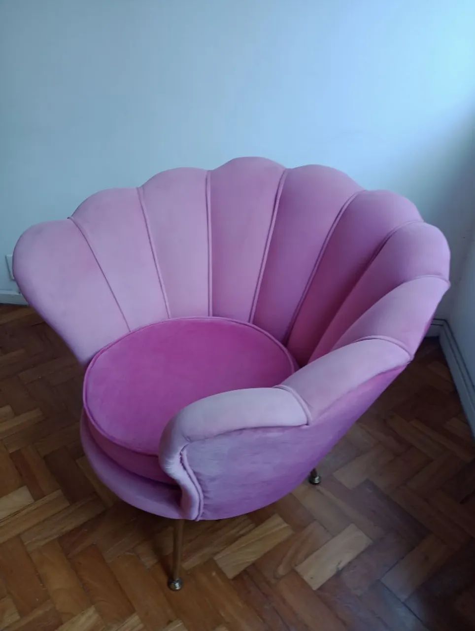 Poltrona Veludo Rosa - Foto 2