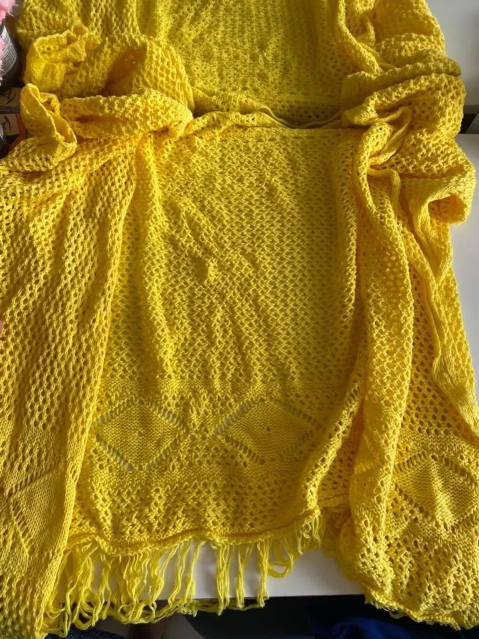 Cardigan tricôt amarelo 