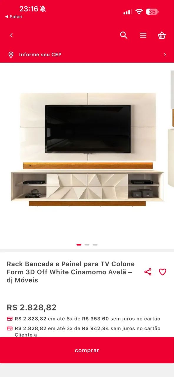 Painel tv 75 com led - Foto 4