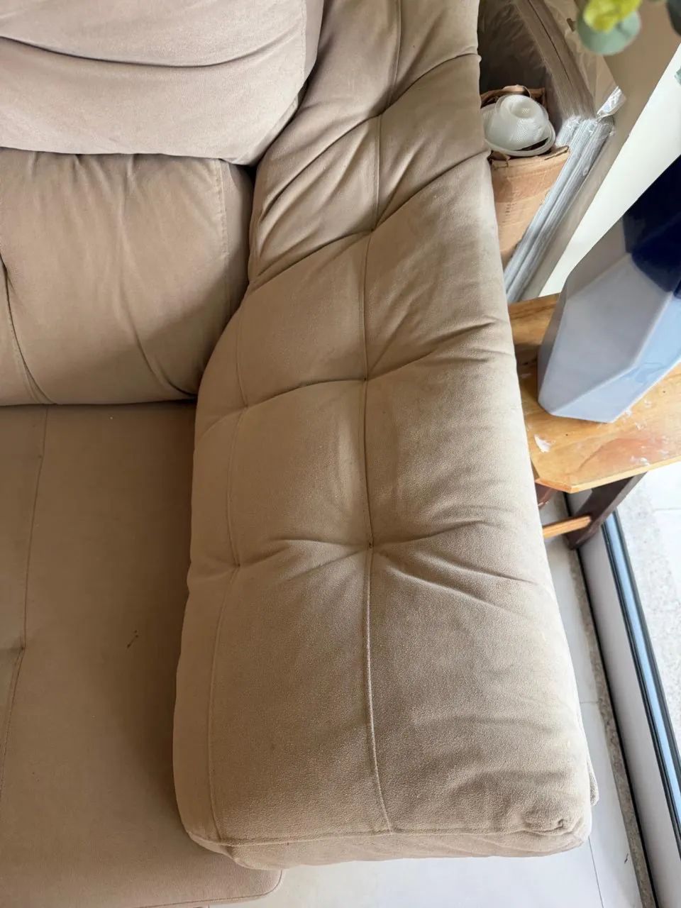 Sofá bege retrátil/cama  - Foto 3