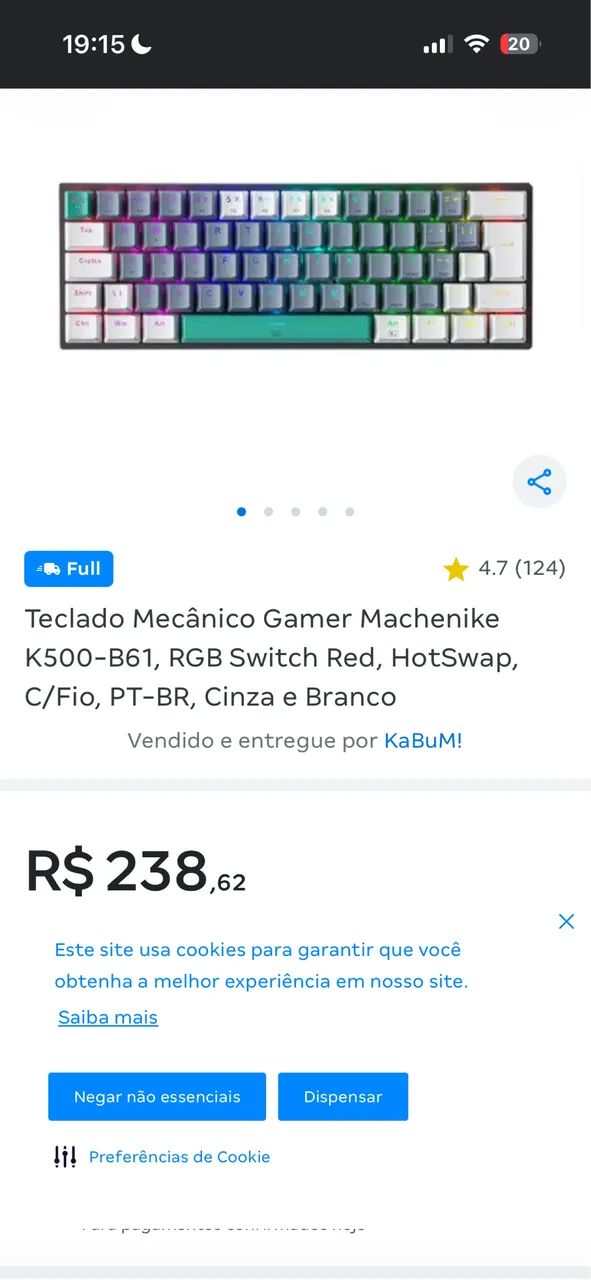 teclado  mecânico k500 - Foto 2