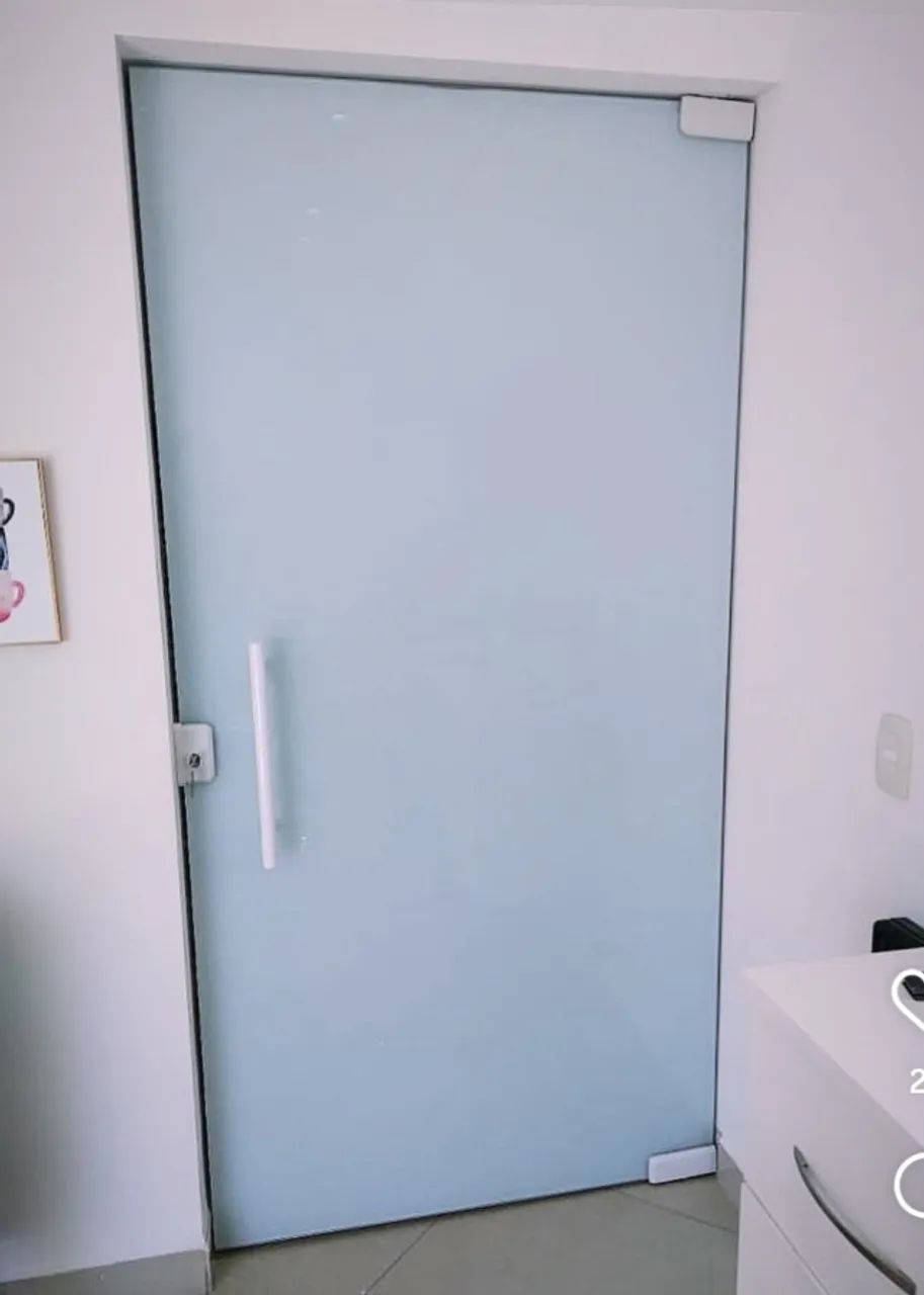 Porta blindex vidro temperado padrão e sob medida