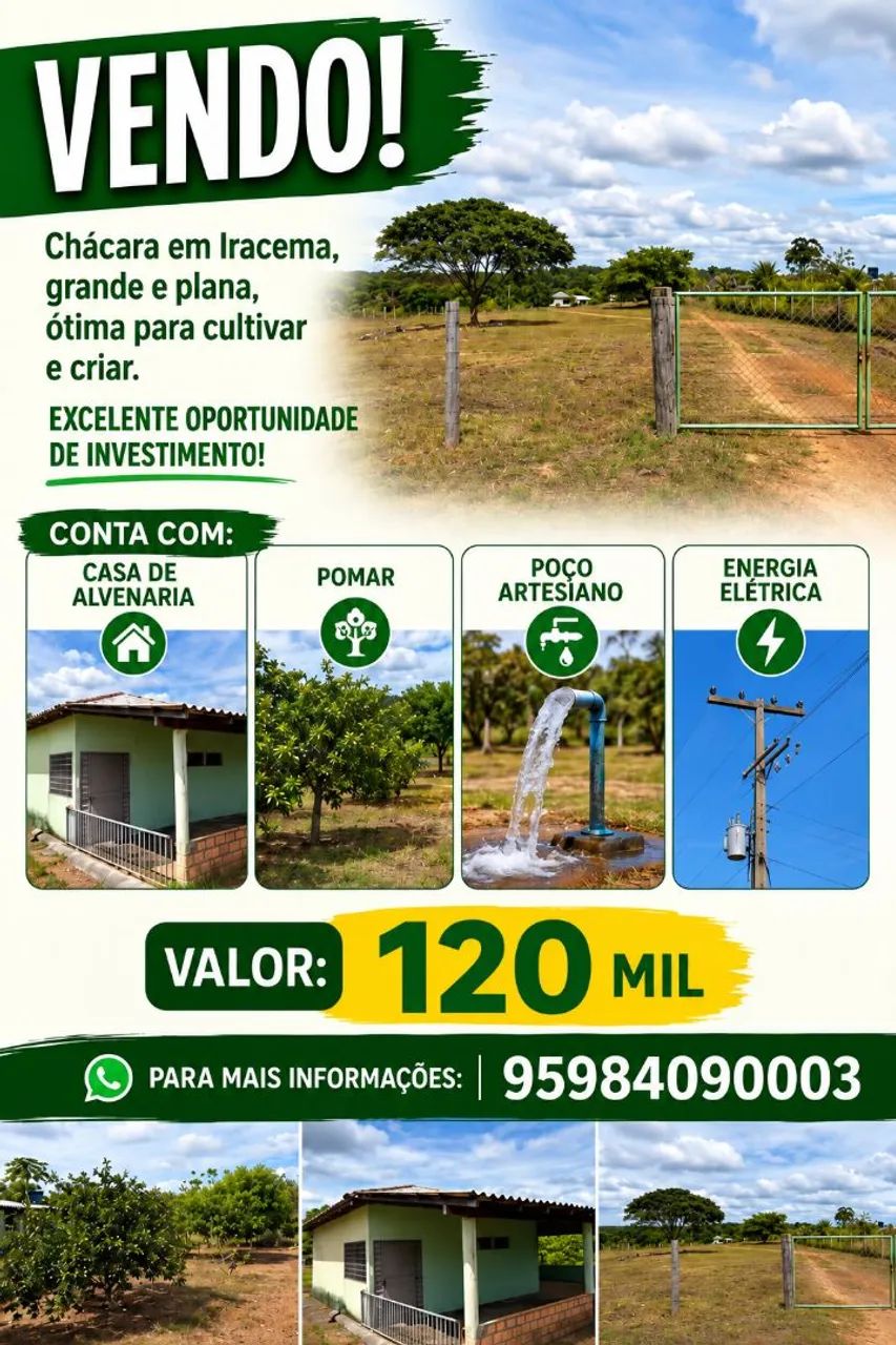Vendo excelente chácara!