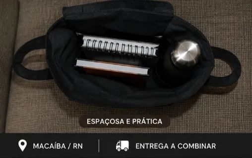 Bolsa de Suede Preta - Elegante e Artesanal - Foto 2