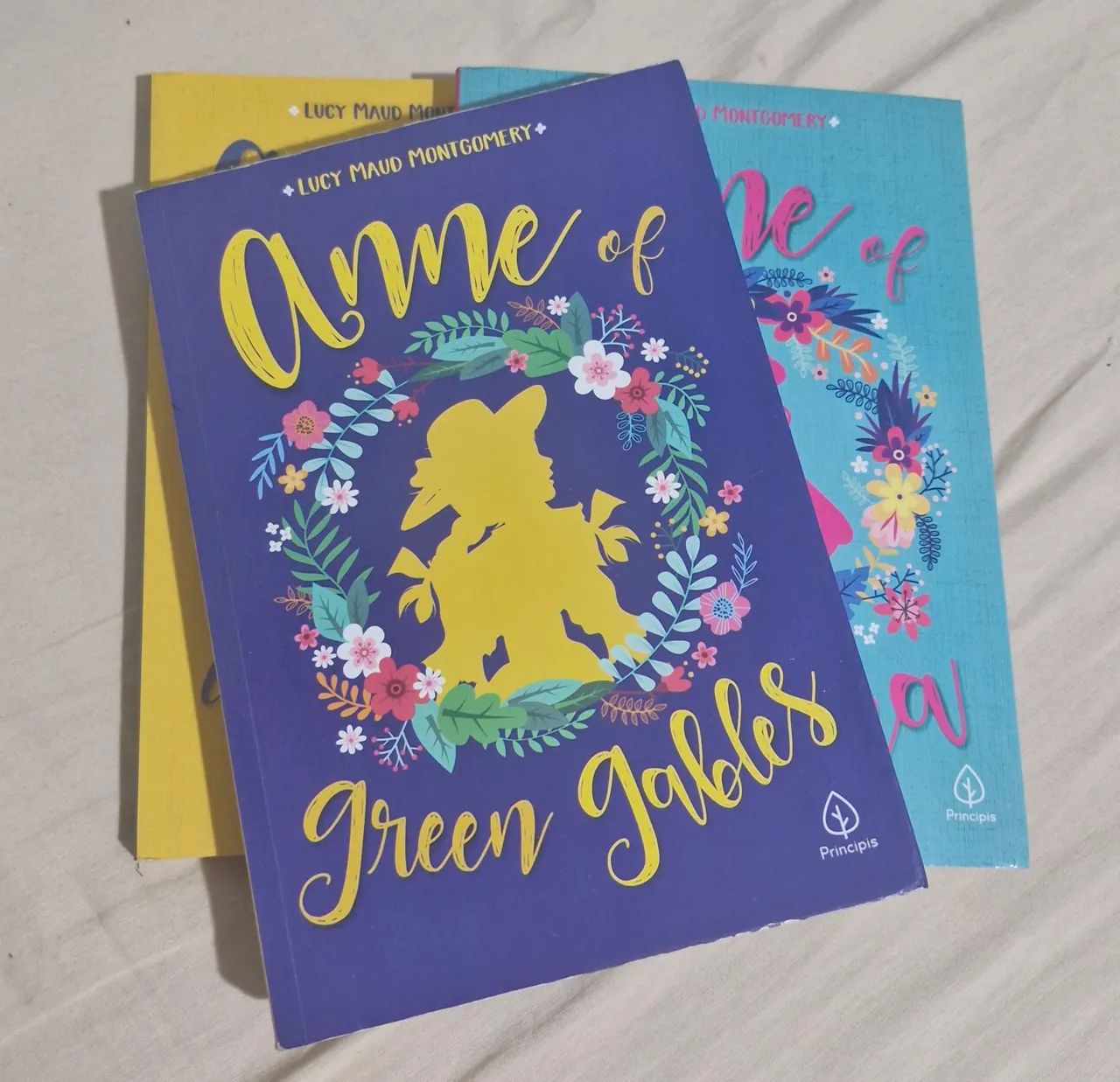 Box com 3 livros Anne com um E em inglês