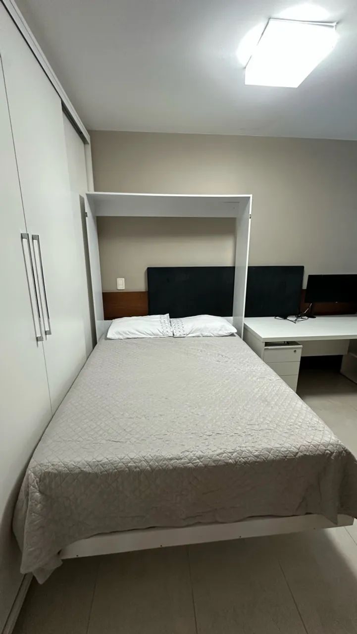 Cama retrátil branca com colchão da Ortobom  - Foto 2