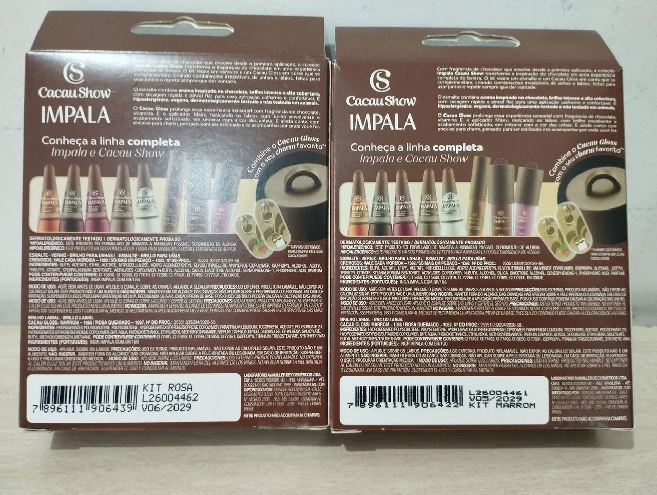 2 Kits Cacau Show e Impala - Gloss e Esmalte - Foto 3