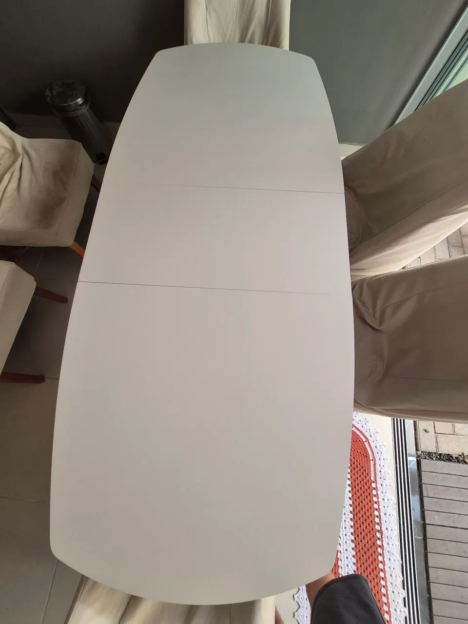 Mesa Extensível Oval 2,0m Aberta Tiê Cabecasa Gc - Foto 3