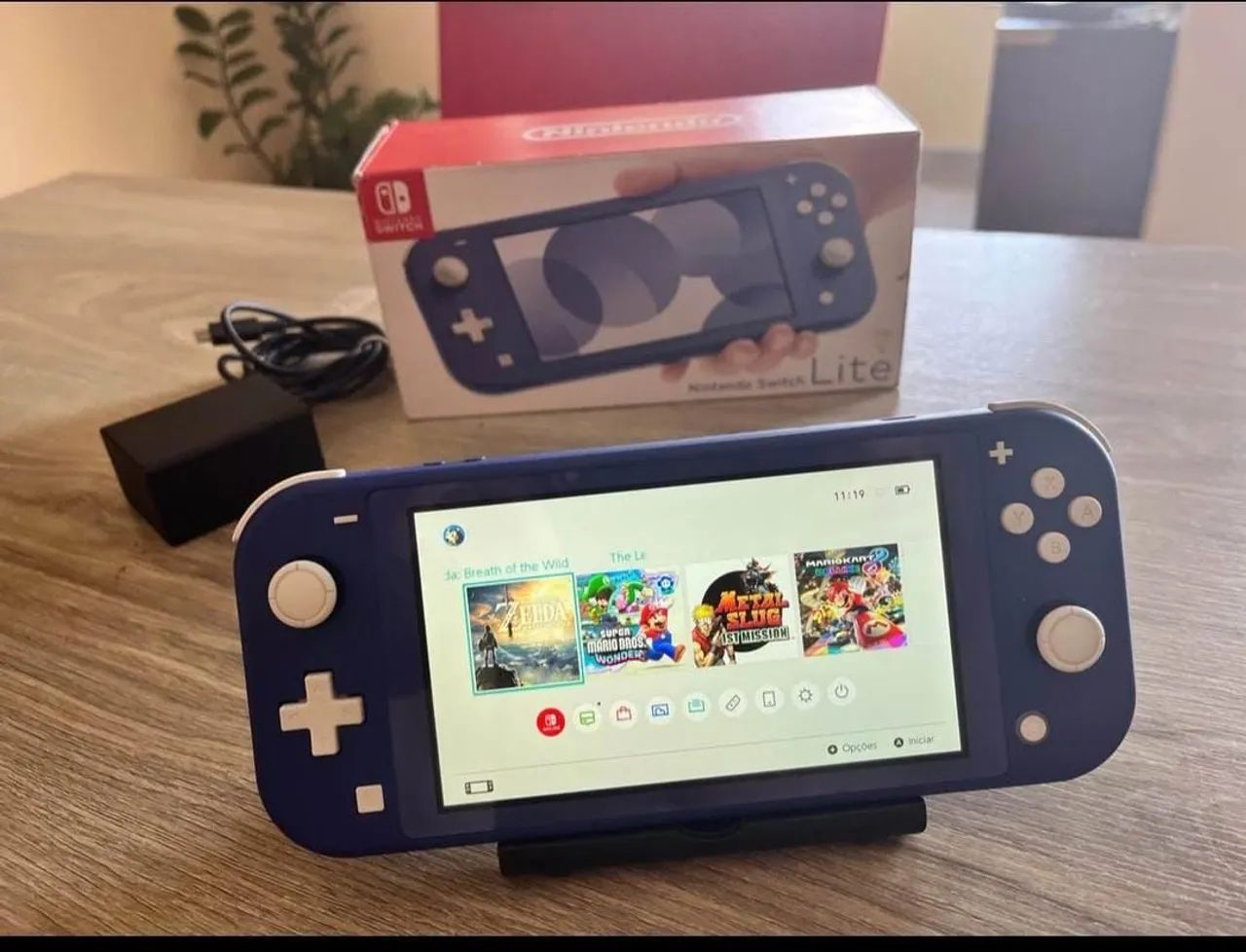 Nintendo Switch lite azul zero com caixa  Desbloqueado  - Foto 4
