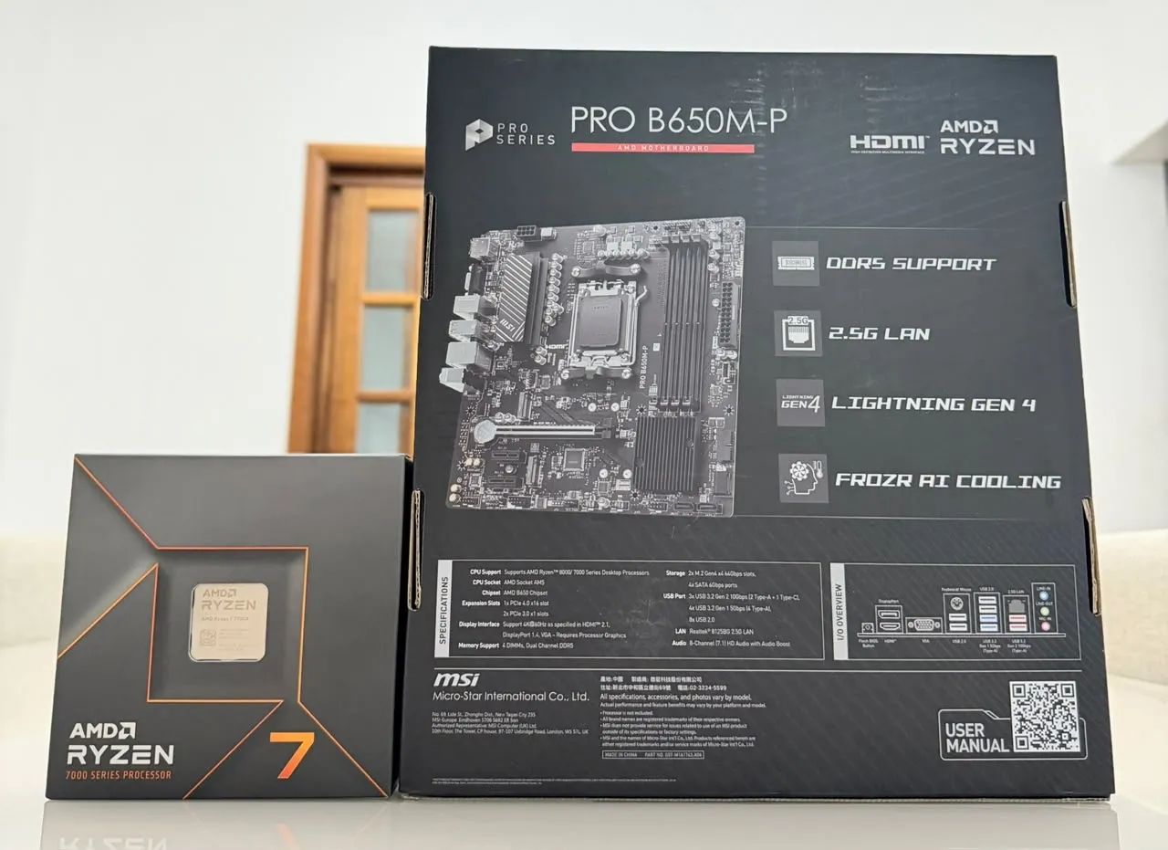 Kit Upgrade Ryzen 7 7700X + Msi Pro B650M - Foto 3