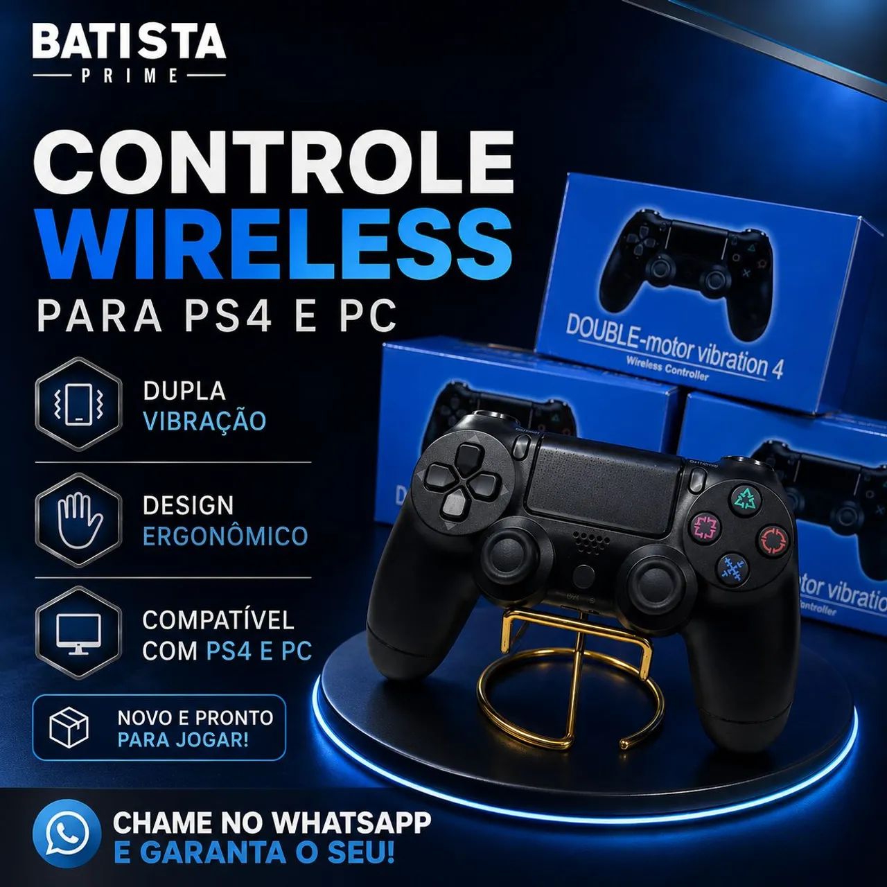 Controle de PS4 E PC