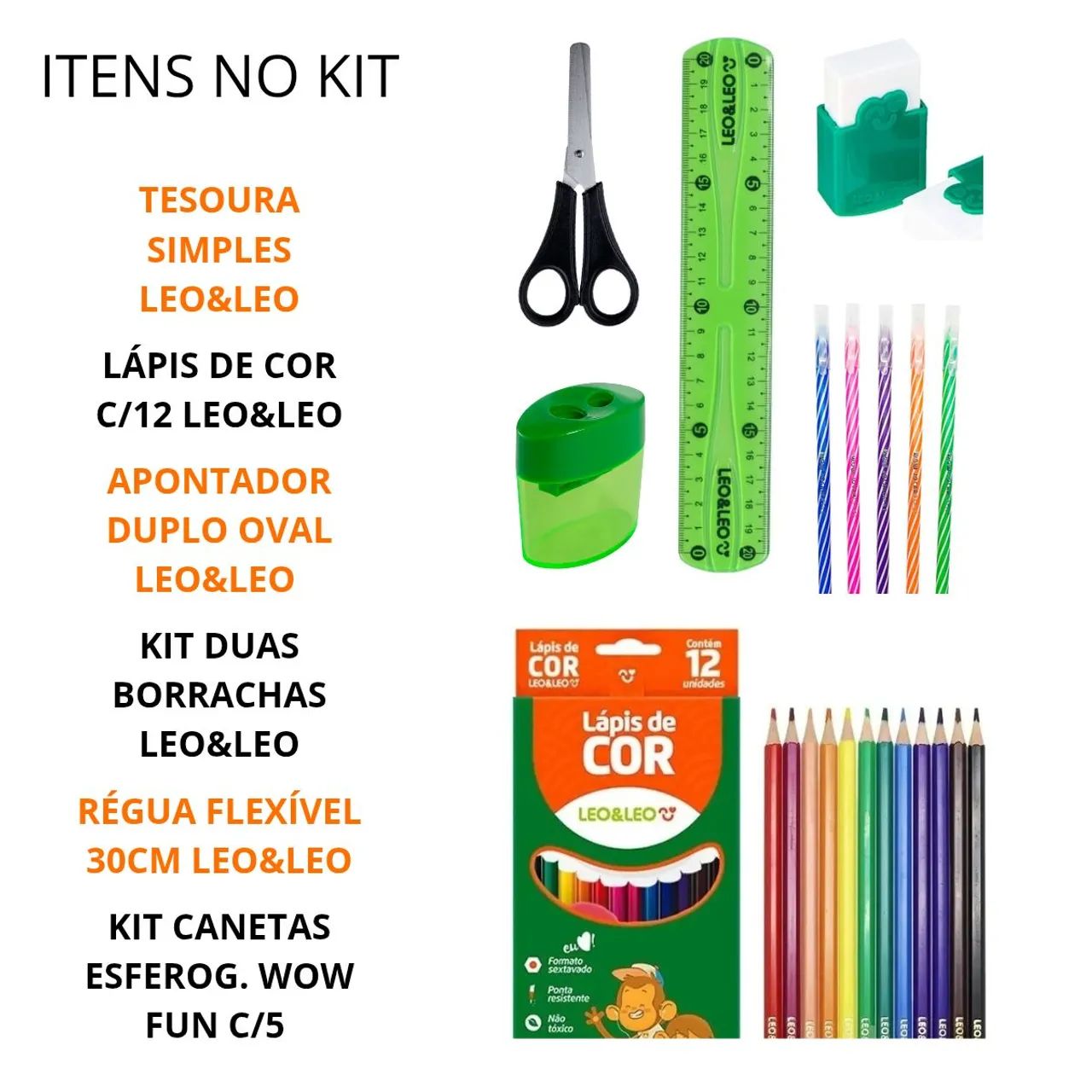 Kit Escolar Escrita Desenho + Caderno431117276755404802
