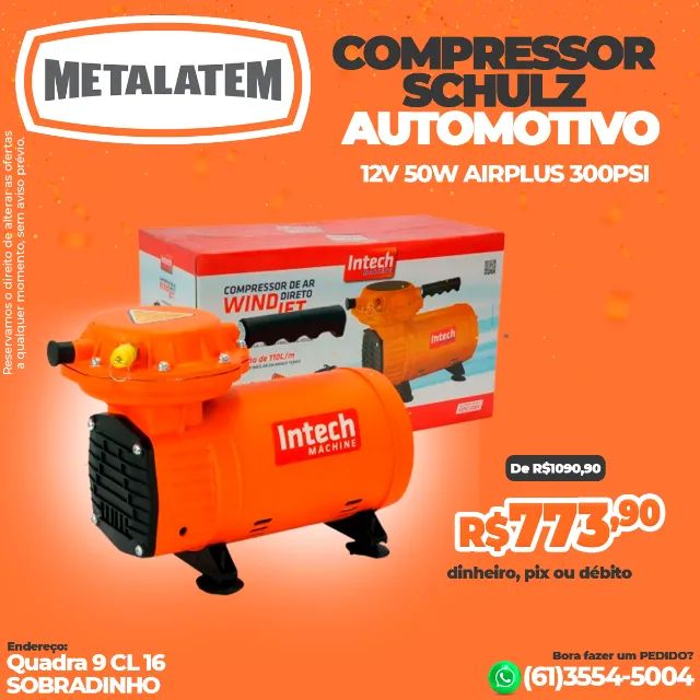 Compressor de Ar Direto 450W Intech Machine  WindJet - Bivolt