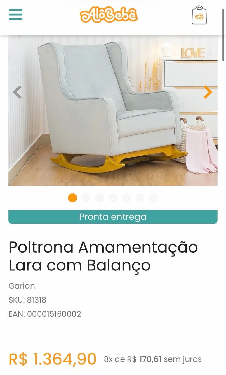 Poltrona Amamentação com Balanço - Foto 5