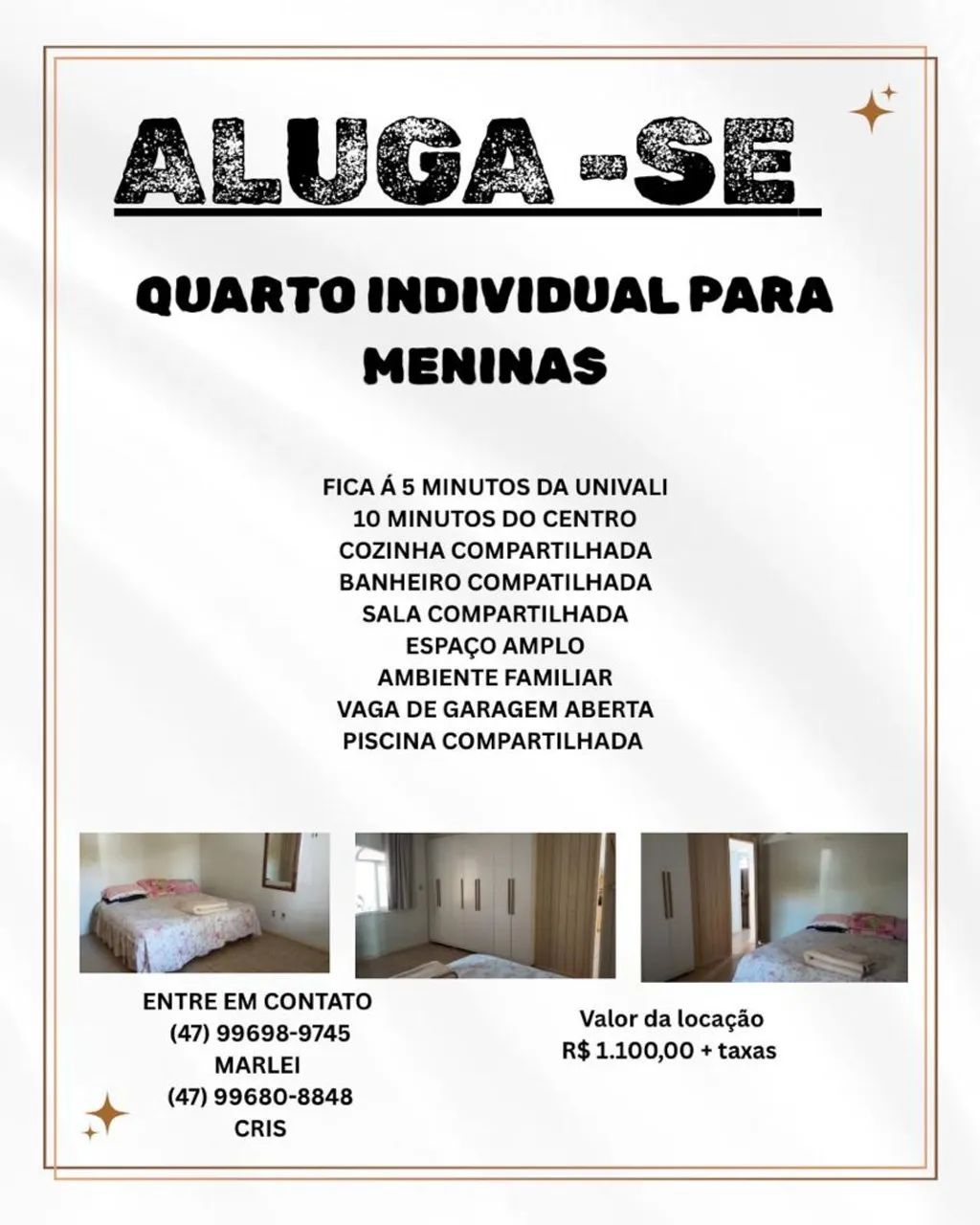 Aluga-se Quarto individual para meninas
