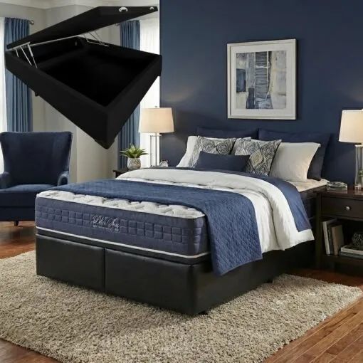 Cama Box Queen Sea Blue D28. Pronta Entrega. 1401 - Foto 3