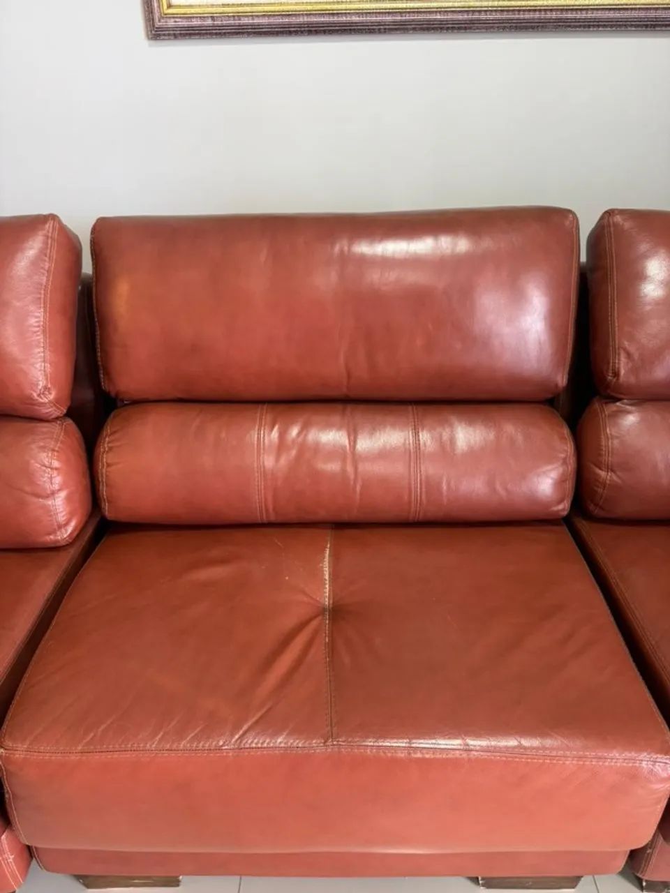 Sofá de Couro Legítimo 3,30m | Reclinável e Retrátil | Oportunidade - Foto 5