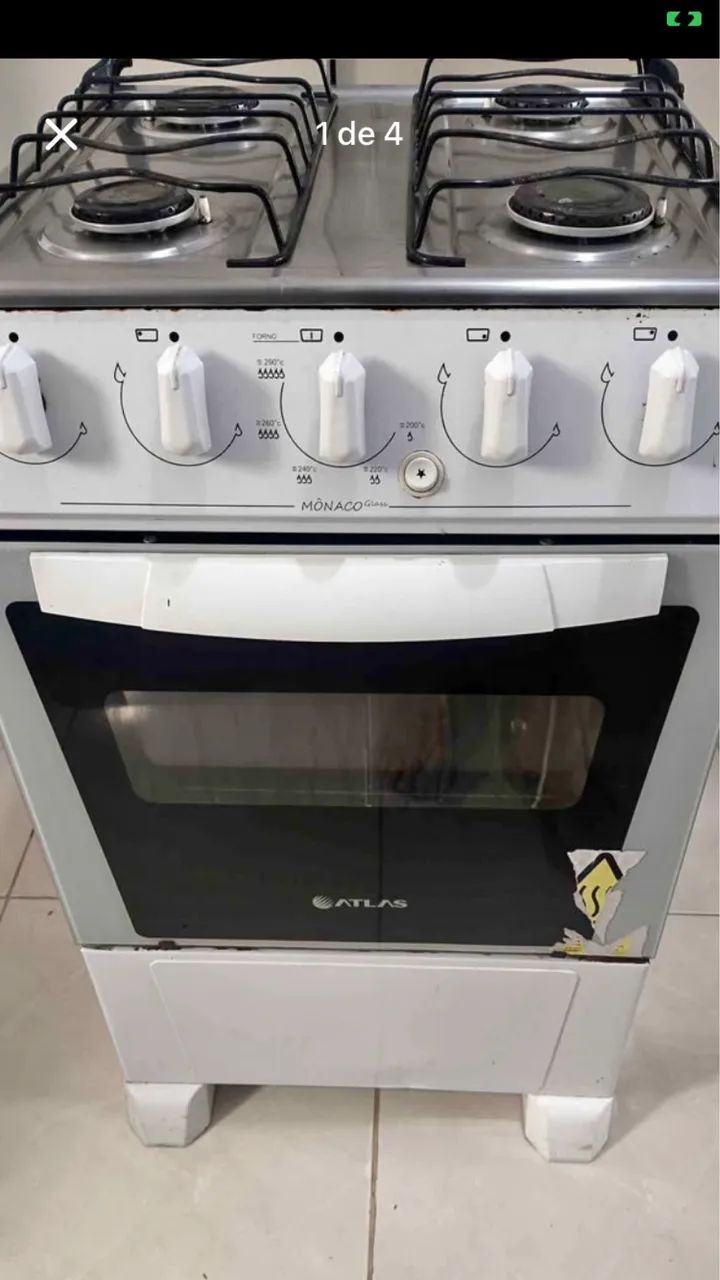 Fogão preparado 