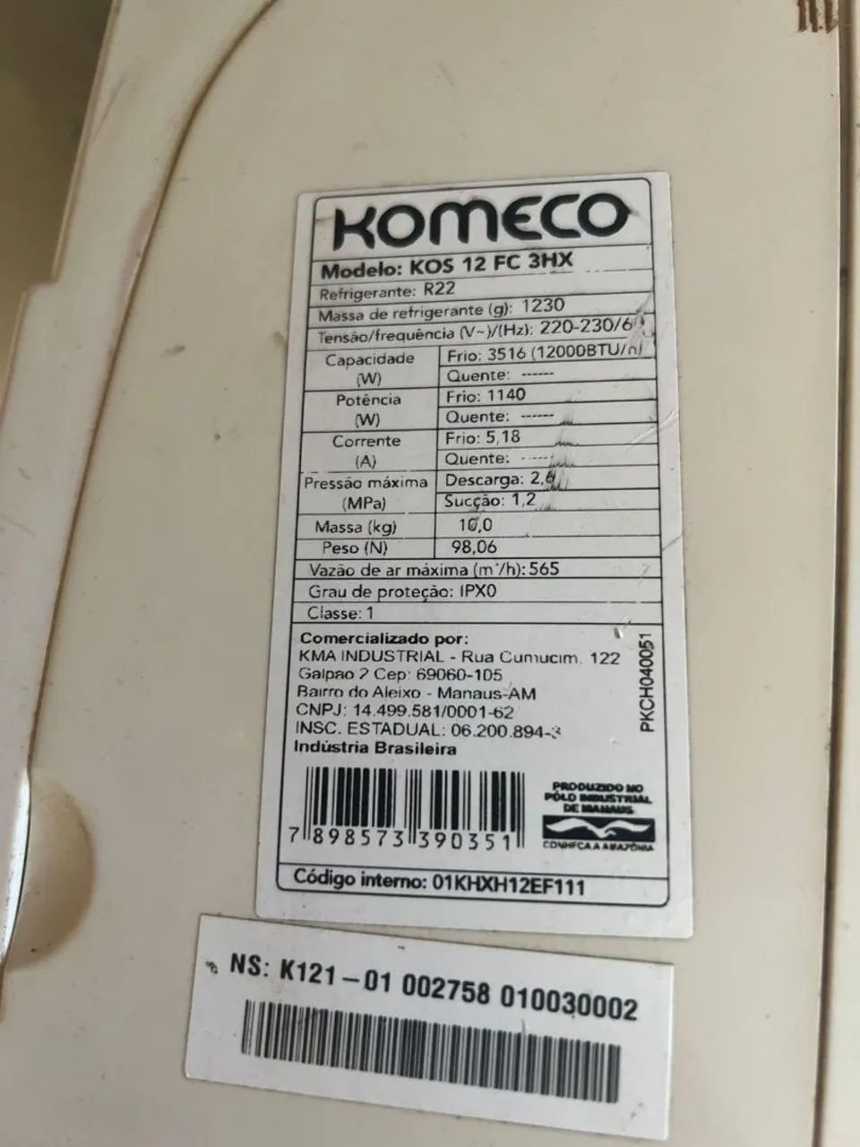 Ar condicionado Komeco 12000 BTUs - Foto 3