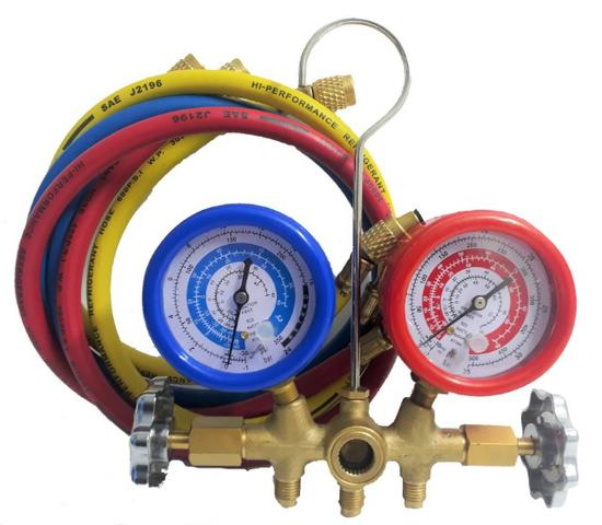 Manifold R22 R134a R404a R407c C/ 3 Mangueiras 90cm - Foto 2