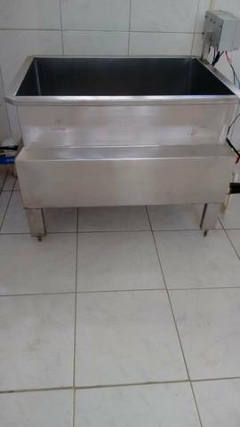 Tanque pasteurizador para fabricação de queijo
