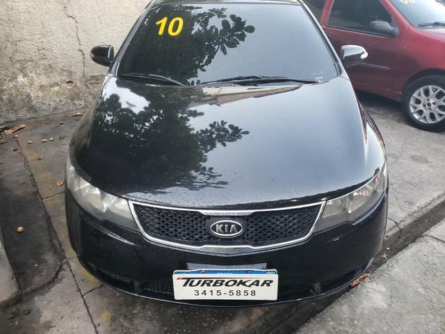 Kia Cerato 2010 ex2 preto mec completíssimo+gnv+rodas+couro+revisada+novo=0km! - Foto 2