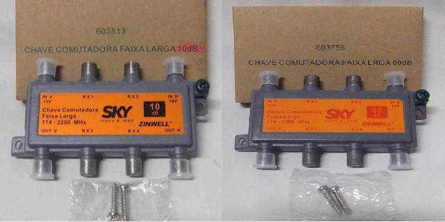 Chave SMU Faixa Larga SKY 10dB ou 00dB (p/ sistema coletivo/predial SKY)