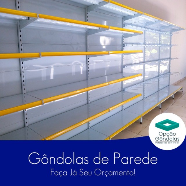 Gôndolas /Prateleiras/Bandejas de Parede a Pronta Entrega
