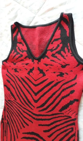 Vestido vermelho/preto, P