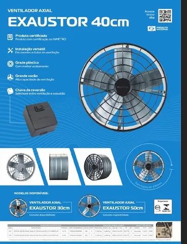 Exaustor / ventilador comercial 50 cm - ventisol - 30/40 CM - Foto 4